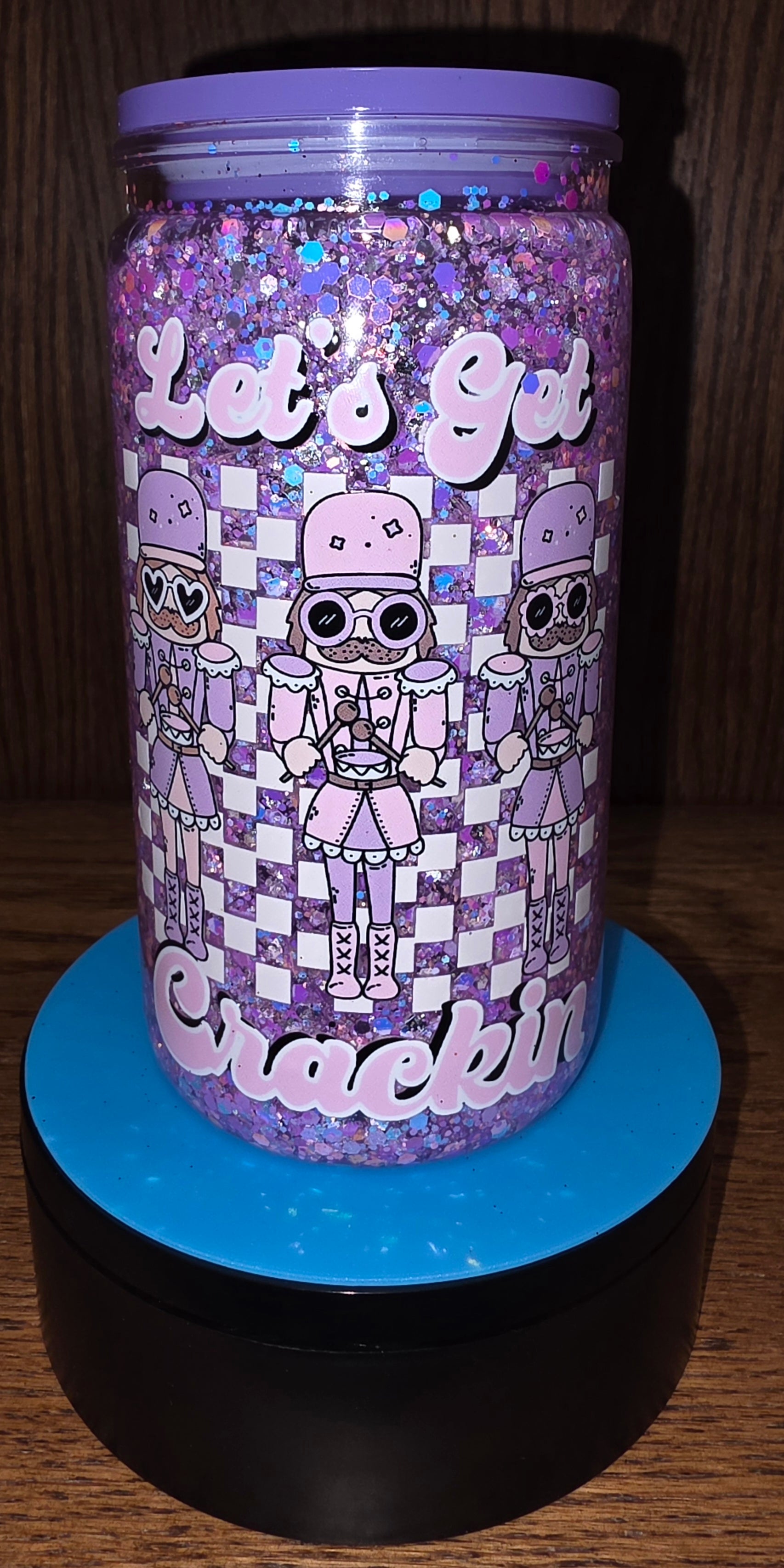 16 oz Let's Get Crackin Nutcracker Snow Globe Tumbler