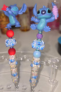 Stitch Character Bling Pens | Handmade Rhinestone & Beaded Pens