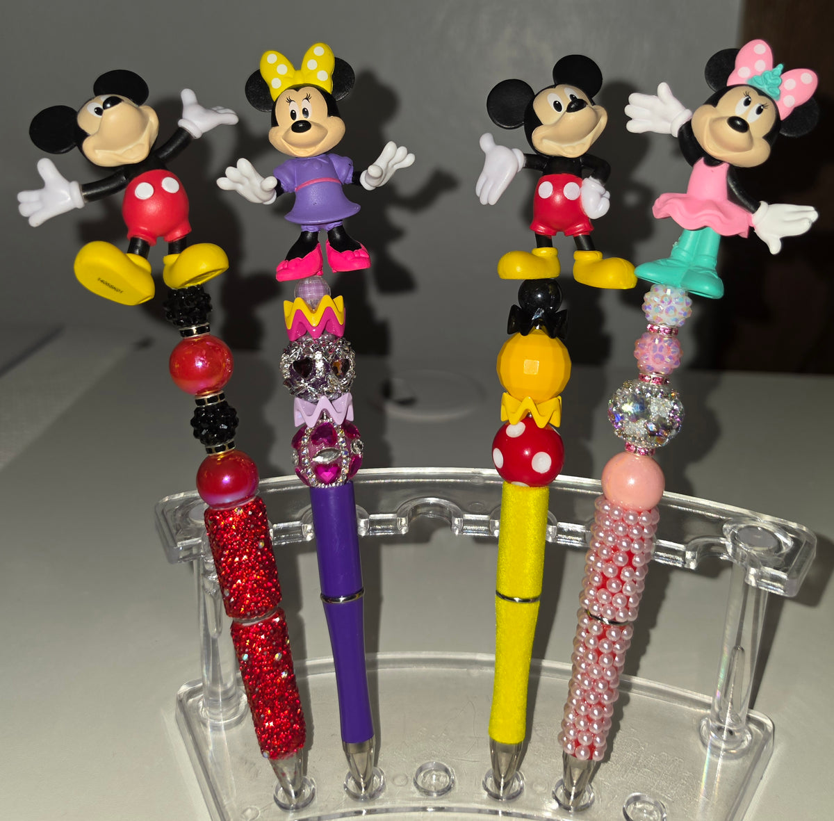 Mickey & Minnie Inspired Character Bling Pens | Handmade Beaded Pens