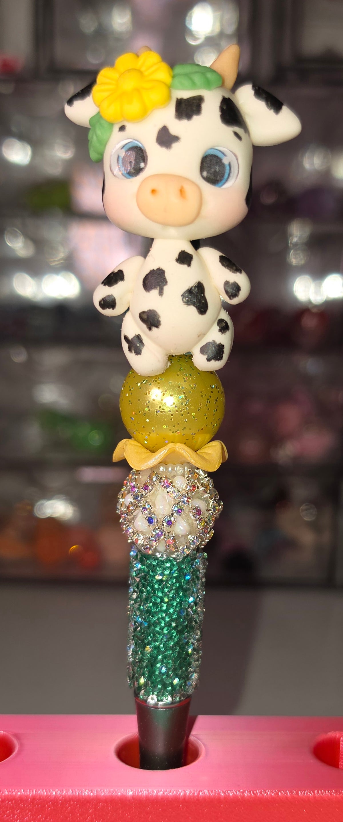 Highland Cow Clay Bling Pen | Handmade Cow Pen